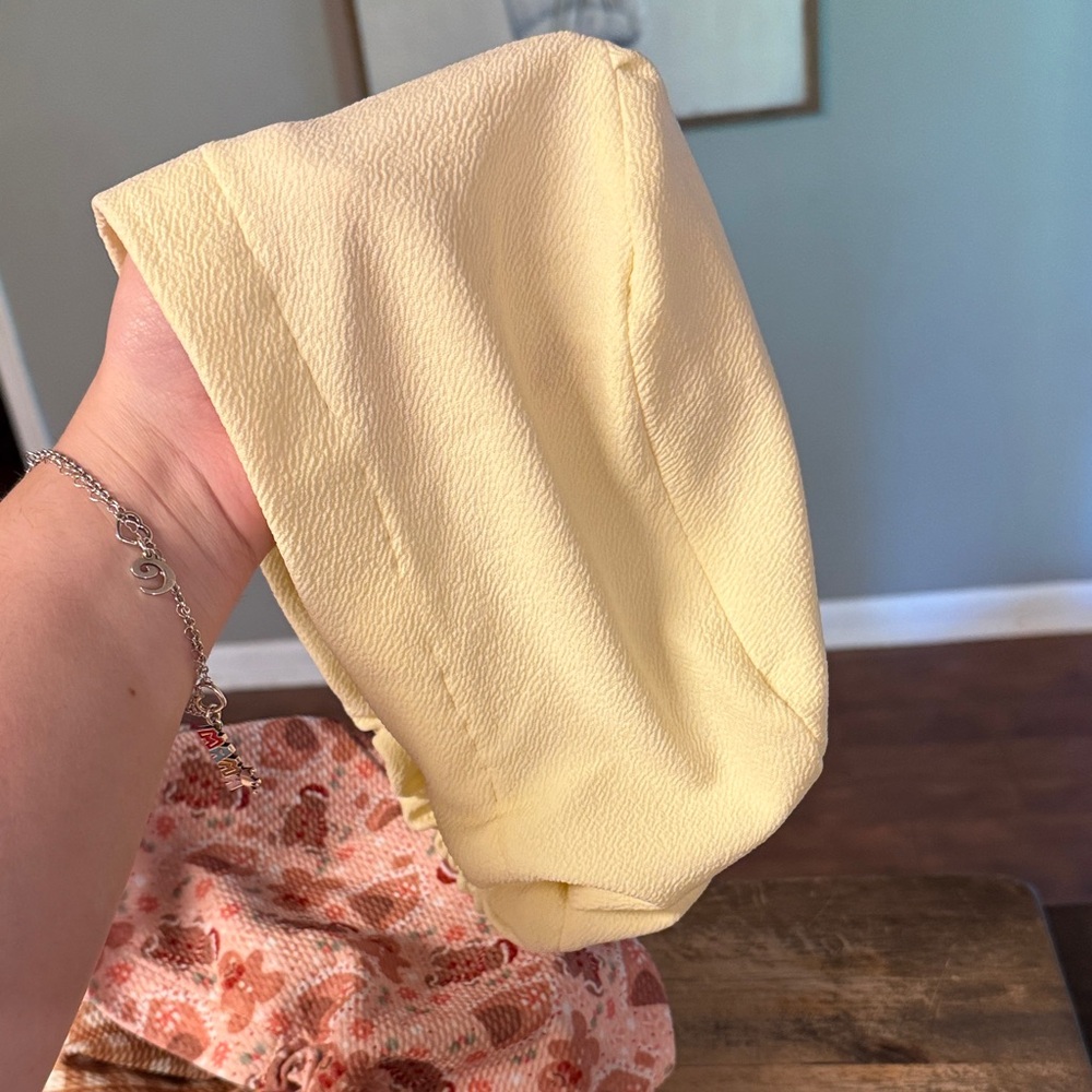 Yellow Textured Fabric Scrub Cap